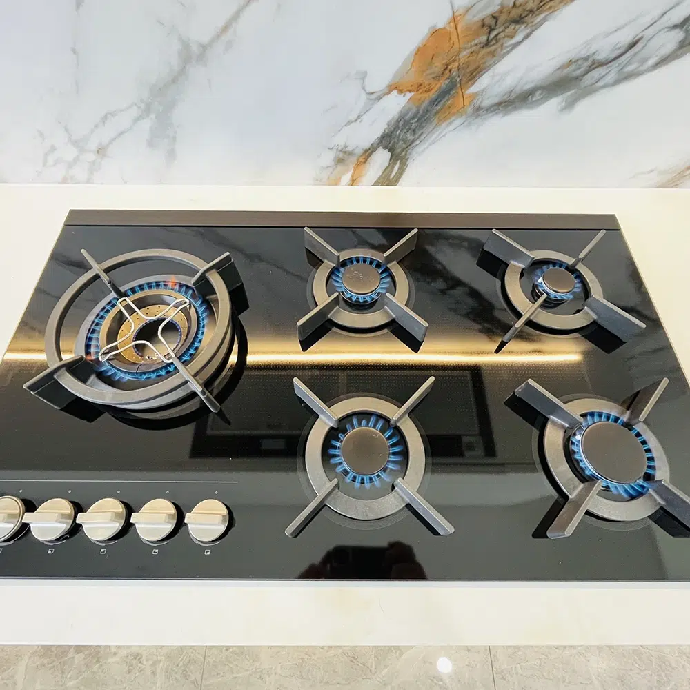 New Installation of a Modern five burner Gas Stove installed by High Tide Plumbing & Gas