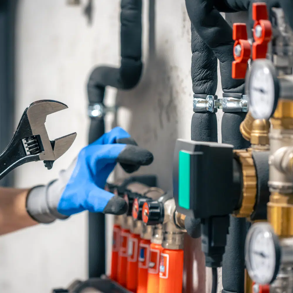 A Licenced plumber gas fitting at a commercial site on the Gold Coast - High Tide Plumbing & Gas