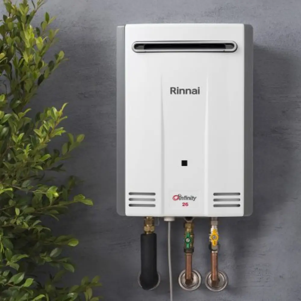 Compact Heat on Demand Gas Hot Water unit on a Gold Coast home - High Tide Plumbing & Gas