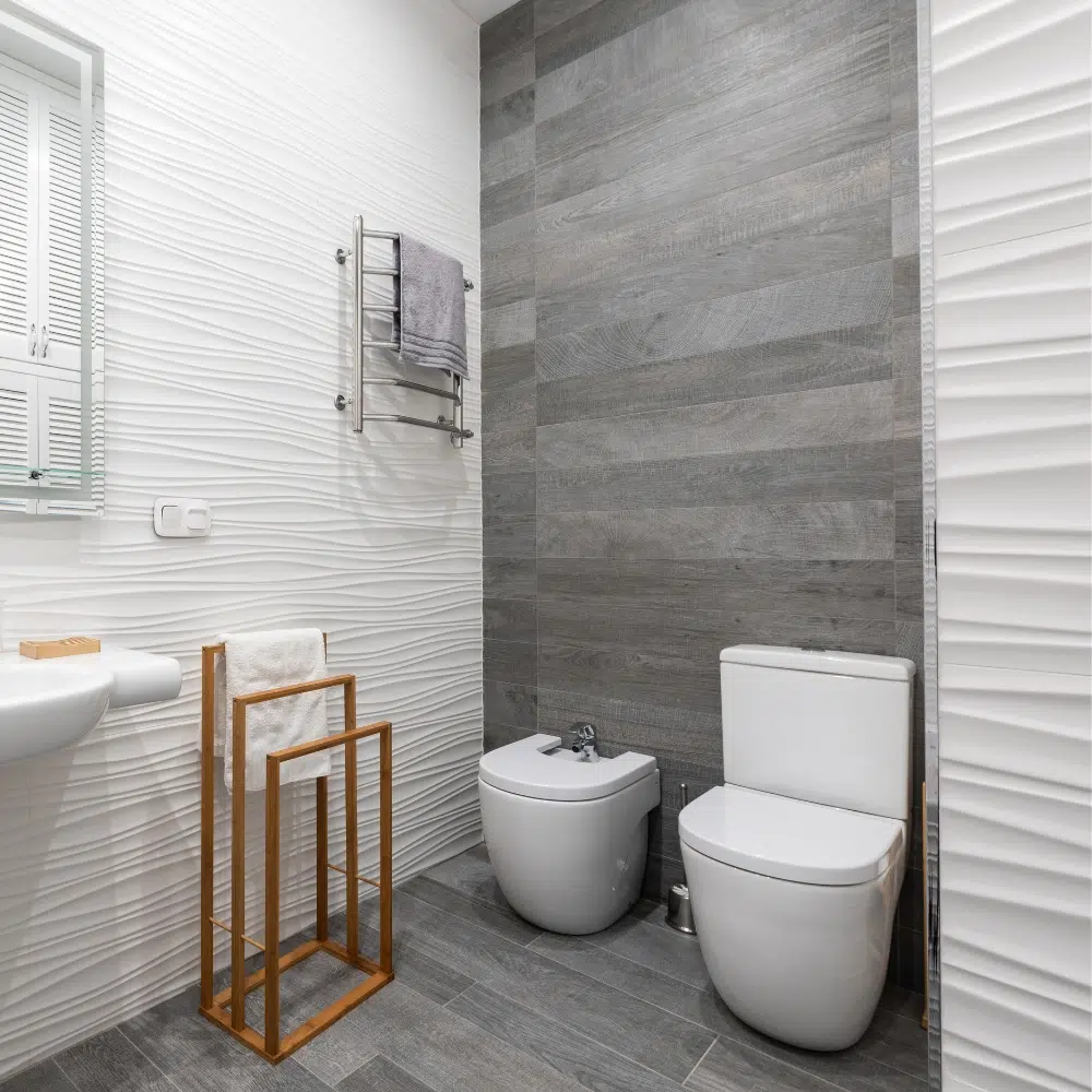 An upgraded Water efficient Toilet installed by High Tide Plumbing & Gas in a Gold Coast home bathroom