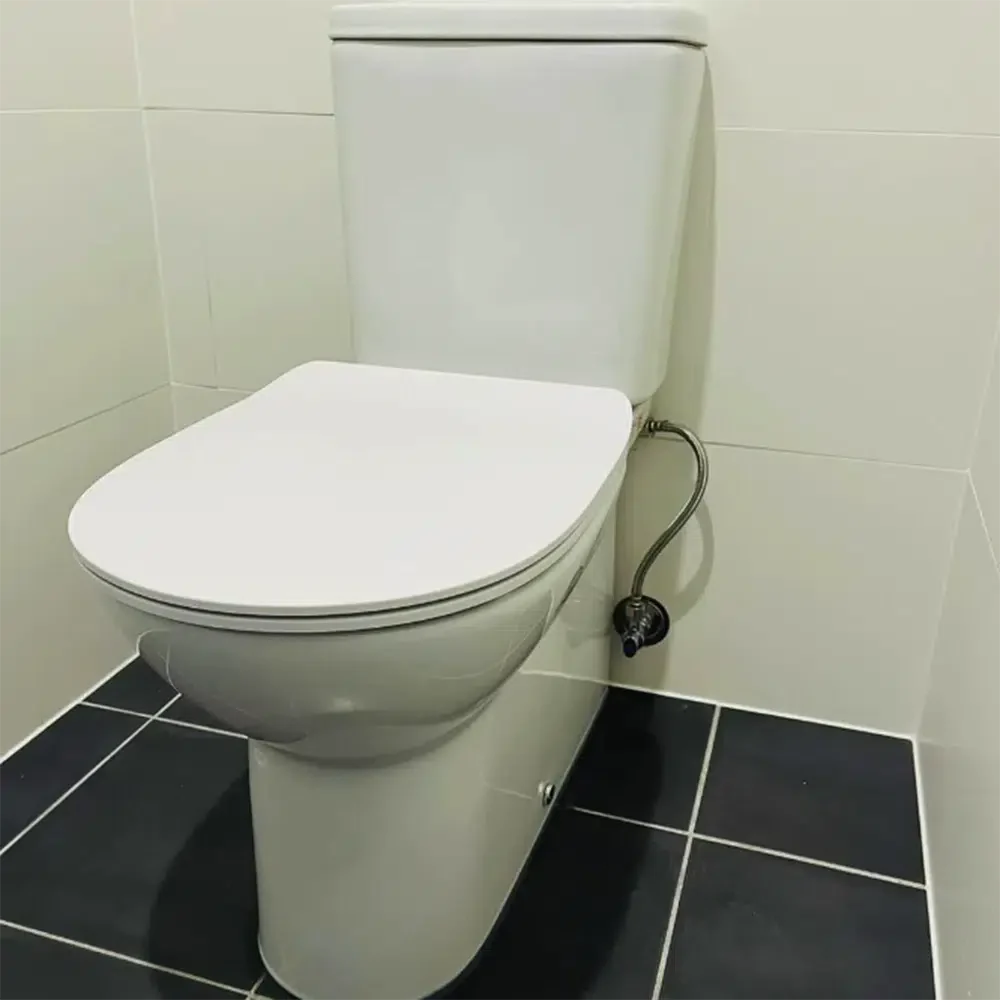 New Toilet installation in a powder room - High Tide Plumbing & Gas