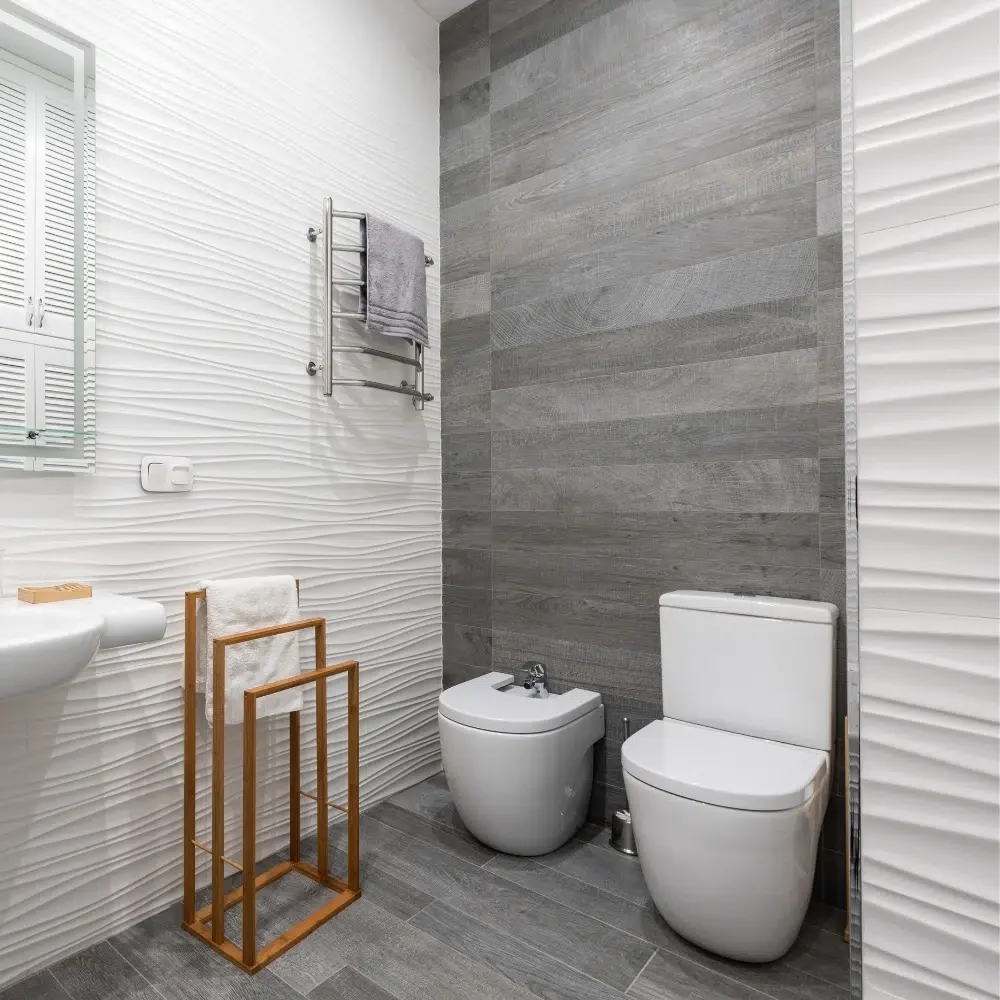 An upgraded Water efficient Toilet installed by High Tide Plumbing & Gas in a Gold Coast home bathroom